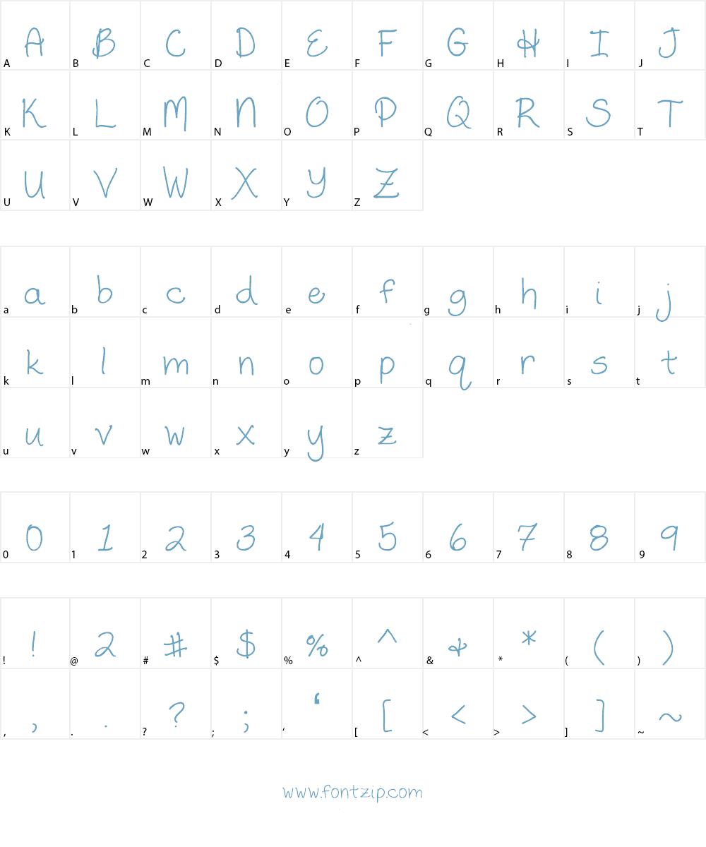 Humble Beginnings Font Character